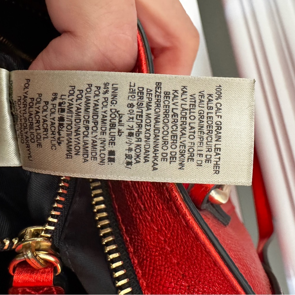Burberry Metallic Red Leather Somerford - Picture 10 of 17